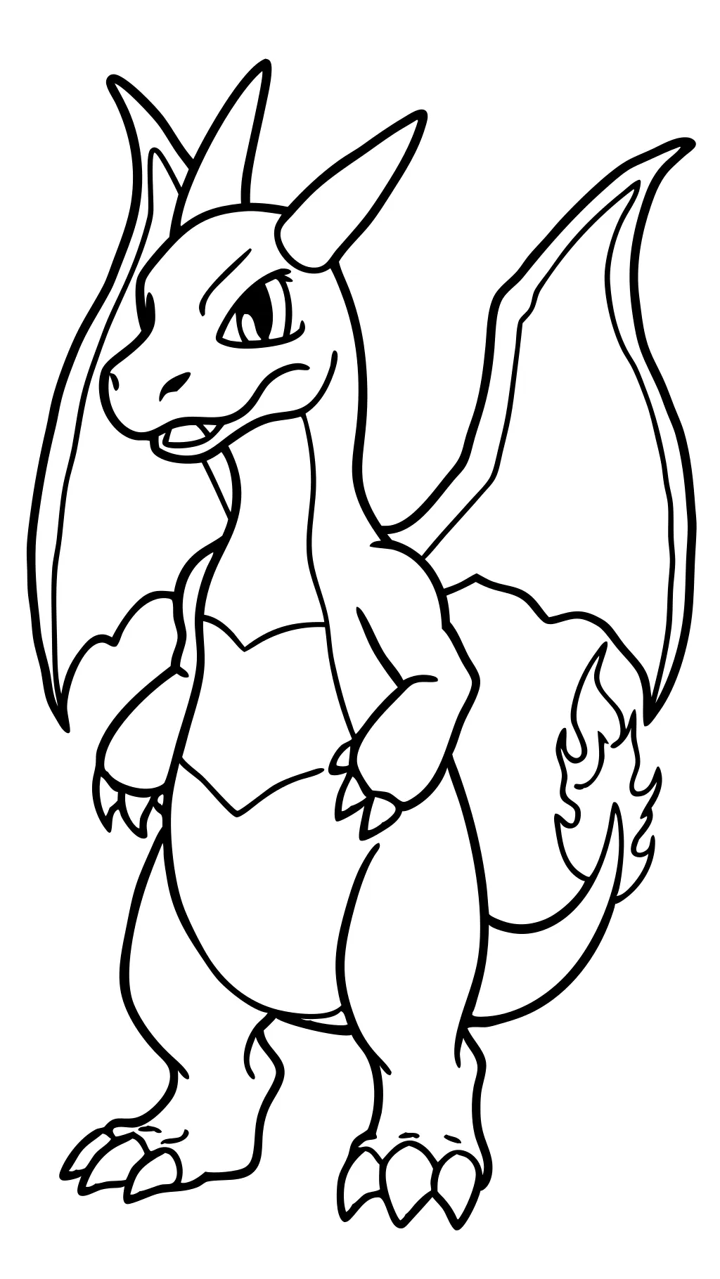 charizard x coloring page